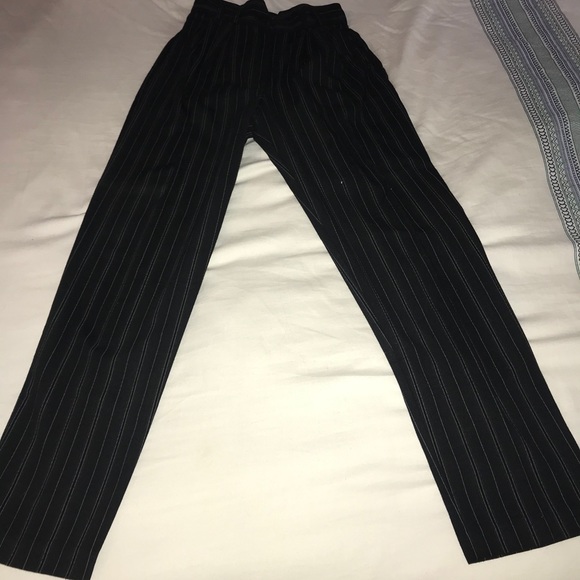 White striped black smart part trousers. - Picture 1 of 2
